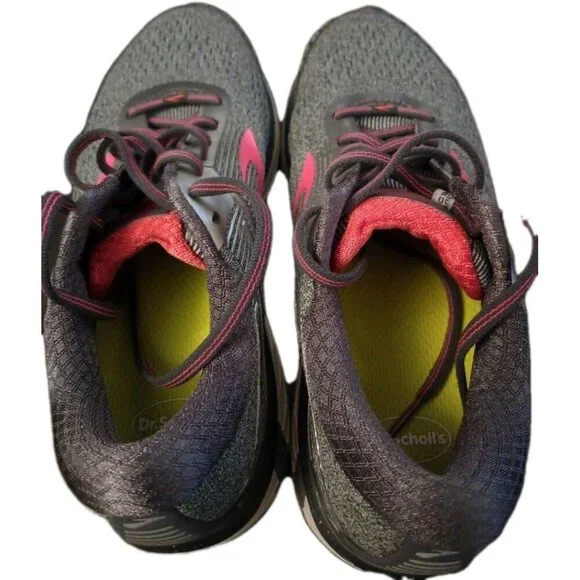 Brooks Adrenaline GTS 18 Gray Pink Lace Up Running Shoes Sneakers Size 10B - Picture 13 of 15